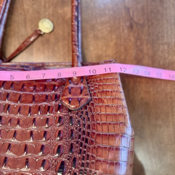 BRAHMIN MELBOURNE OR ANYTIME TOTE CROCODILE SHOULDER BAG GREAT COND - Picture 9 of 16